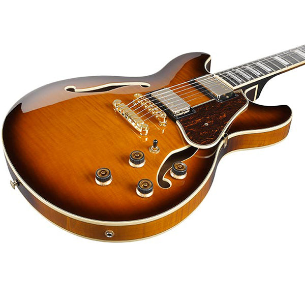 Ibanez  AS93FM Artcore Expressionist Semi Hollowbody Electric Guitar with Ebony Fretboard and HH Pickup - Violin Sunburst (AS 93FM)
