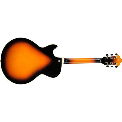Ibanez AG75G Linden Hollowbody Electric Guitar with Bound Walnut Fretboard and HH Pickup - Brown Sunburst (AG 75G)