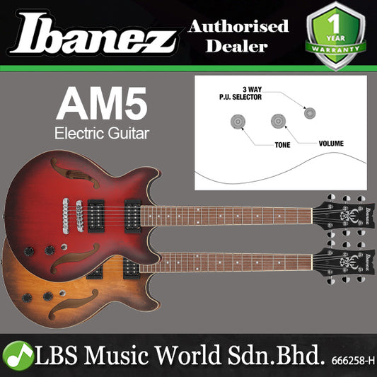 Ibanez AM53 Artcore Semi Hollowbody Electric Guitar HH Pickup with Rosewood Fingerboard