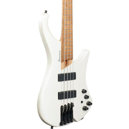 Ibanez EHB1000 American Basswood Body Electric Bass Guitar Bartolini BH2 Pickup with Maple Fretboard - Pearl White Matte