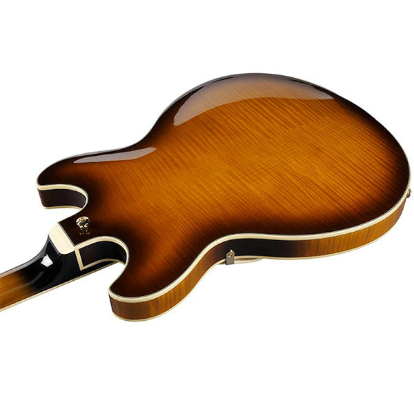 Ibanez  AS93FM Artcore Expressionist Semi Hollowbody Electric Guitar with Ebony Fretboard and HH Pickup - Violin Sunburst (AS 93FM)