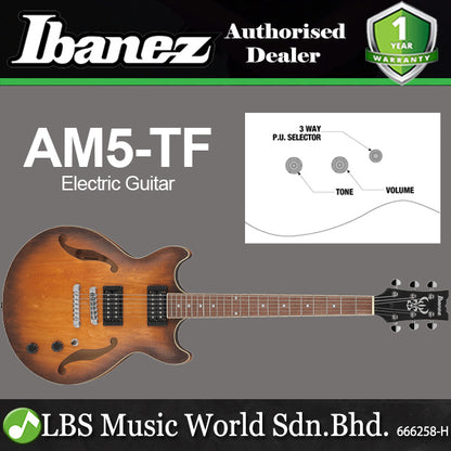 Ibanez AM53 Artcore Semi Hollowbody Electric Guitar HH Pickup with Rosewood Fingerboard