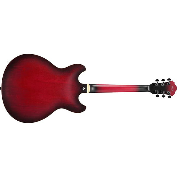 Ibanez AS53 Hollowbody Electric Guitar with Bound Walnut Fretboard and HH Pickup - Sunburst Red Flat (AS 53)