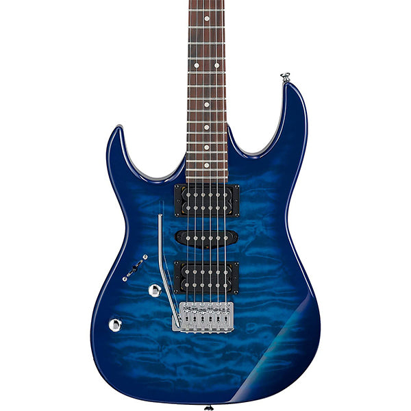 Ibanez GRX70QAL Left Handed Electric Guitar Poplar Body Maple Neck - Transparent Blue Burst (GRX70QAL TBB)