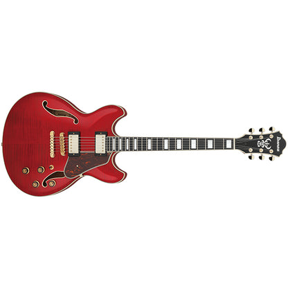 Ibanez AS93FM Artcore Expressionist Semi Hollow Body Electric Guitar with Ebony Fretboard and HH Pickup - Transparent Cherry Red (AS 93FM)