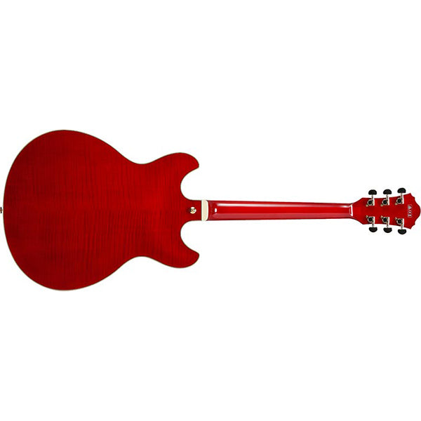 Ibanez AS93FM Artcore Expressionist Semi Hollow Body Electric Guitar with Ebony Fretboard and HH Pickup - Transparent Cherry Red (AS 93FM)