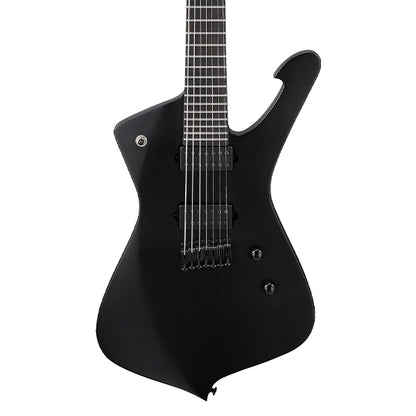 Ibanez ICTB721 Iceman Okoume Body Electric Guitar HH Pickup with Ebony Fretboard and Gig Bag - Black Flat