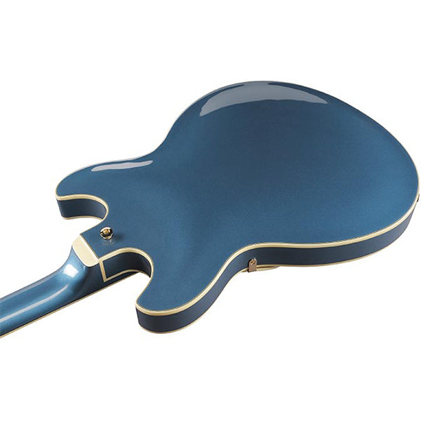 Ibanez AS73G Hollowbody Electric Guitar with Bound Walnut Fretboard and HH Pickup - Prussian Blue Metallic (AS 73G)