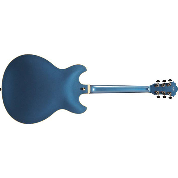Ibanez AS73G Hollowbody Electric Guitar with Bound Walnut Fretboard and HH Pickup - Prussian Blue Metallic (AS 73G)