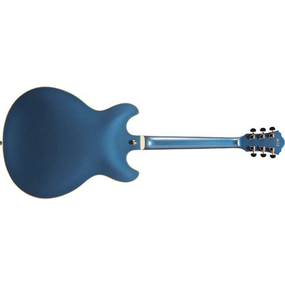 Ibanez AS73G Hollowbody Electric Guitar with Bound Walnut Fretboard and HH Pickup - Prussian Blue Metallic (AS 73G)