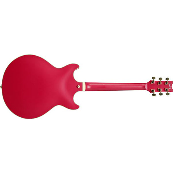 Ibanez AMH90 Artcore Expressionist Hollowbody Electric Guitar with Ebony Fretboard and HH Pickup - Cherry Red Flat (AM H90)