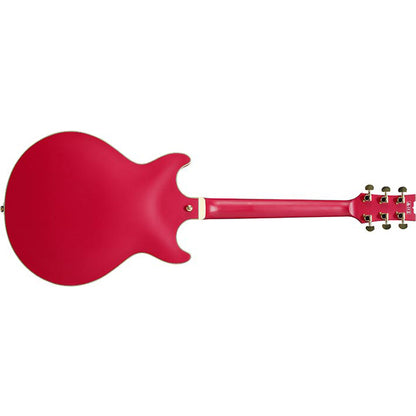 Ibanez AMH90 Artcore Expressionist Hollowbody Electric Guitar with Ebony Fretboard and HH Pickup - Cherry Red Flat (AM H90)