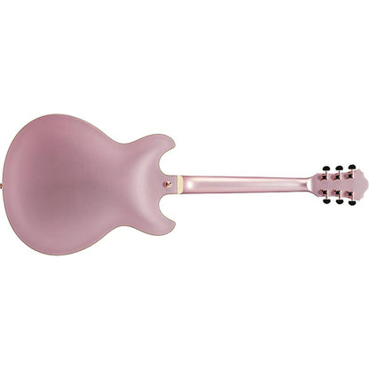 Ibanez AS73G Hollowbody Electric Guitar with Bound Walnut Fretboard and HH Pickup - Rose Gold Metallic Flat (AS 73G)