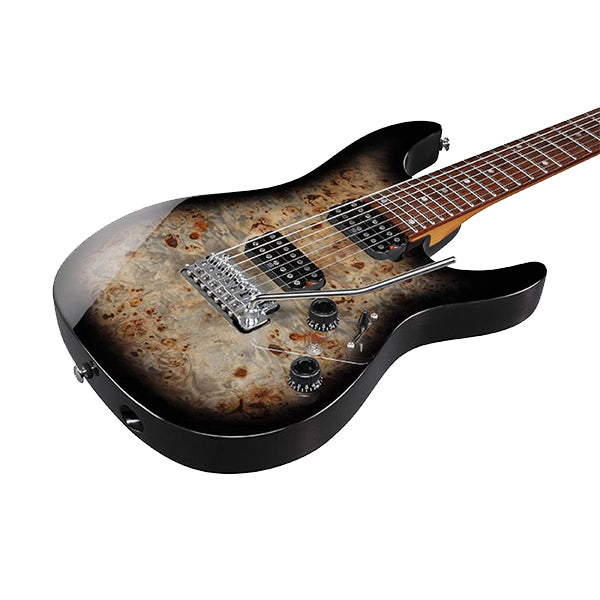 [Discontinued] Ibanez AZ427P1PB 7 String American Basswood Body Electric Guitar With HH Pickup and Rosewood Fingerboard - Charcoal Black Burst