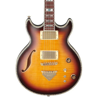 Ibanez AR520HFM Semi Hollowbody Electric Guitar with Jatoba Fretboard and HH Pickup - Violin Sunburst (AR 520HFM)