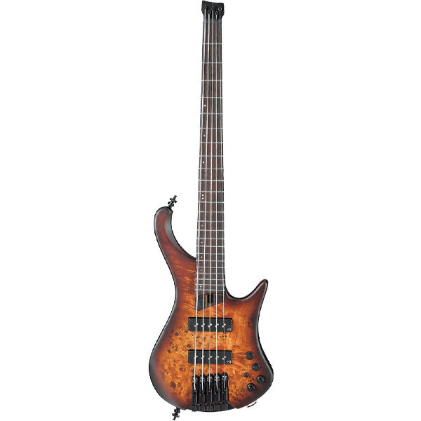 Ibanez EHB1505 Poplar Burl Top Body Electric Bass Guitar with Custom Big Split Pickup - Dragon Eye Burst Flat