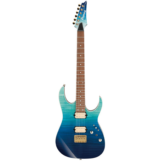 [Discontinued] Ibanez RG421HPFM Nyatoh Solid Body Electric Guitar HH Pickup with Jatoba Fretboard - Blue Reef Gradation