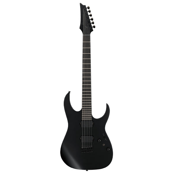 Ibanez RGRTB621 Iron Label Nyatoh Wing Body Electric Guitar with HH Pickup and Ebony Fingerboard - Black Flat