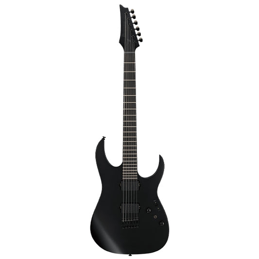 Ibanez RGRTB621 Iron Label Nyatoh Wing Body Electric Guitar with HH Pickup and Ebony Fingerboard - Black Flat