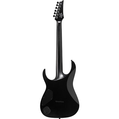 Ibanez RGRTB621 Iron Label Nyatoh Wing Body Electric Guitar with HH Pickup and Ebony Fingerboard - Black Flat