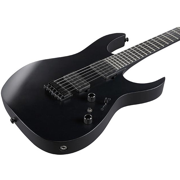 Ibanez RGRTB621 Iron Label Nyatoh Wing Body Electric Guitar with HH Pickup and Ebony Fingerboard - Black Flat