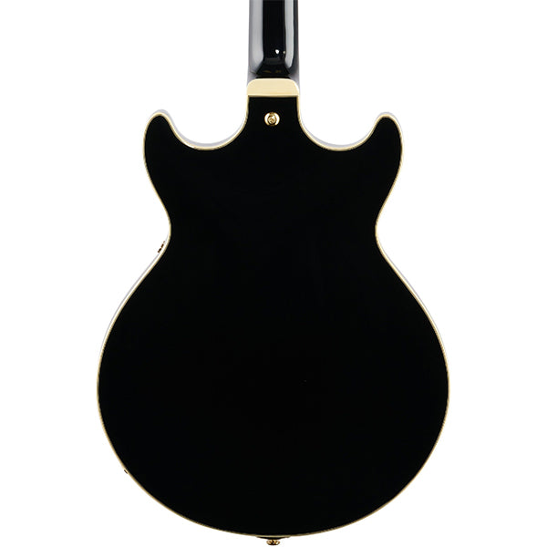 Ibanez AMH90 Artcore Expressionist Hollowbody Electric Guitar with Ebony Fretboard and HH Pickup - Black (AMH 90)