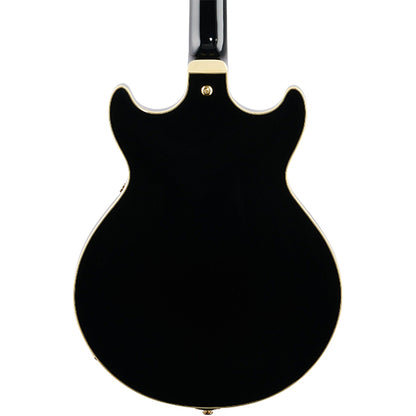 Ibanez AMH90 Artcore Expressionist Hollowbody Electric Guitar with Ebony Fretboard and HH Pickup - Black (AMH 90)