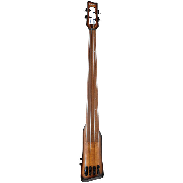 Ibanez UB804 4 String Maple Body Upright Fretless Electric Bass with Piezo Pickup - Mahogany Oil Burst