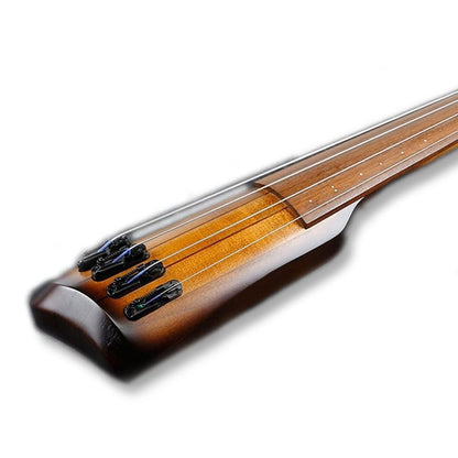 Ibanez UB804 4 String Maple Body Upright Fretless Electric Bass with Piezo Pickup - Mahogany Oil Burst