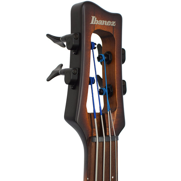 Ibanez UB804 4 String Maple Body Upright Fretless Electric Bass with Piezo Pickup - Mahogany Oil Burst