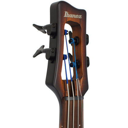 Ibanez UB804 4 String Maple Body Upright Fretless Electric Bass with Piezo Pickup - Mahogany Oil Burst