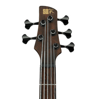 [Discontinued] Ibanez SR1605B 5 String Poplar Burl Top Electric Bass Guitar with SS Pickup - Caribbean Shoreline Flat