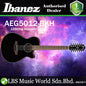 Ibanez AEG5012 12 String AEG Body Acoustic Electric Guitar with Purpleheart Fingerboard - Black High Gloss (AEG50 12)