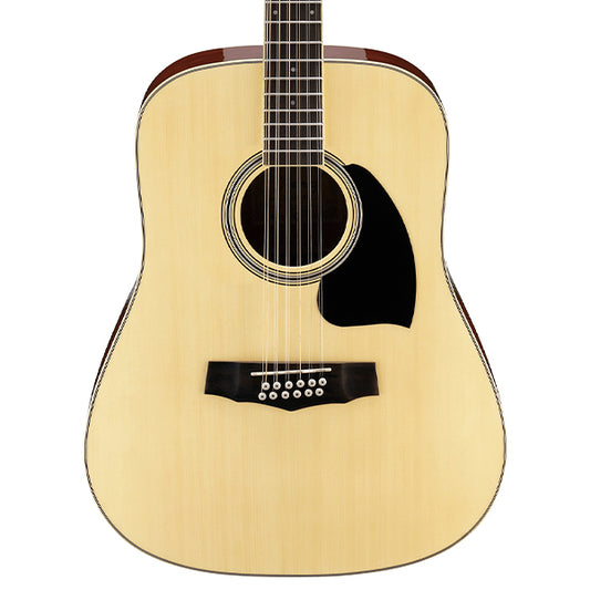 Ibanez PF1512 12 String Dreadnought Body Acoustic Guitar with Laurel Fretboard - Natural High Gloss (PF15 12)