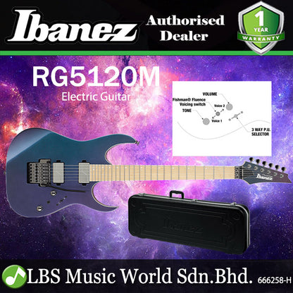 Ibanez RG5120M African Mahogany Body Prestige Electric Guitar with HH Pickup ,Tremolo and Hard Case - Polar Lights