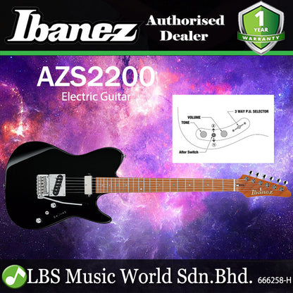 Ibanez AZS2200 Alder Body Prestige Electric Guitar with SH Pickup and Gotoh Tremolo - Black (AZS 2200)