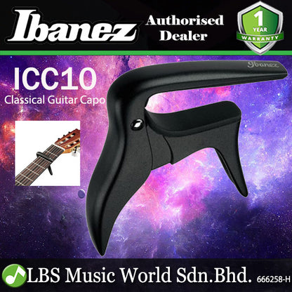 Ibanez ICC10 Classical Guitar Capo with Single Handed Operation (ICC 10)