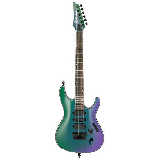 Ibanez S671ALB Axion Solid Nyatoh Body Electric Guitar HSH Pickup with Bound Eboby Fretboard - Blue Chameleon