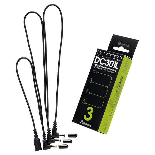 Ibanez DC301L 3 Way DC Daisy Chain Cables For Guitar Effect Pedal with Insulated Caps (DC 301L)