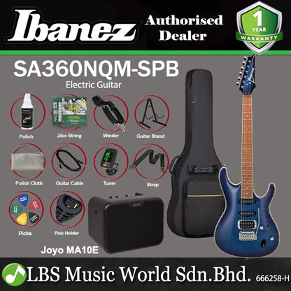 Ibanez SA360NQM Electric Guitar With Okoume Body Maple Neck - Sapphire Blue (SA360NQM SPB)