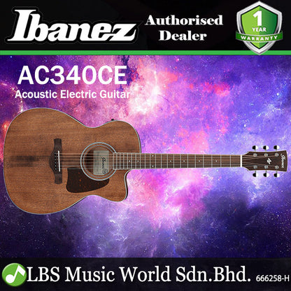 Ibanez AC340CE Solid Okoume Top Acoustic Electric Guitar - Open Pore Natural (AC340 CE)