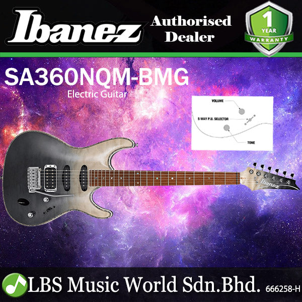 Ibanez SA360NQM Electric Guitar With Okoume Body Maple Neck - Black Mirage Gradation (SA360NQM BMG)