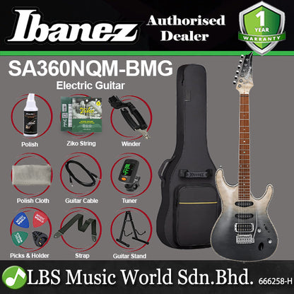 Ibanez SA360NQM Electric Guitar With Okoume Body Maple Neck - Black Mirage Gradation (SA360NQM BMG)