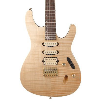 Ibanez SEW761FM Solid Meranti Body Flame Maple Top Electric Guitar HSS Pickup with  Rosewood Fretboard - Natural Flat