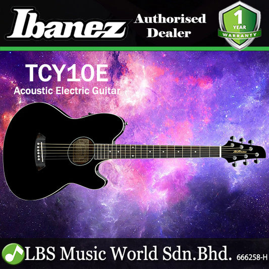 Ibanez TCY10E Talman Spruce top Acoustic Electric Guitar - Black (TCY 10E)