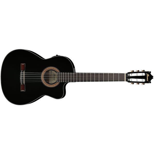 Ibanez GA11CE Cutaway Classical Body Acoustic Electric Guitar - Black  (GA11 CE)