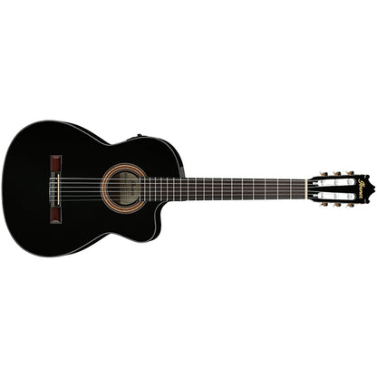 Ibanez GA11CE Cutaway Classical Body Acoustic Electric Guitar - Black  (GA11 CE)