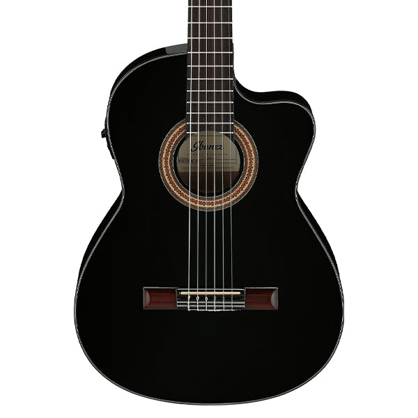 Ibanez GA11CE Cutaway Classical Body Acoustic Electric Guitar - Black  (GA11 CE)