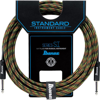 Ibanez SI20 6 Meter Woven Instrument Cable for Guitar with 2 Straight Plugs (SI 20)