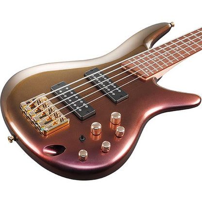 Ibanez SR305EDX 5 String Nyatoh Body Electric Bass Guitar - Rose Gold Chameleon